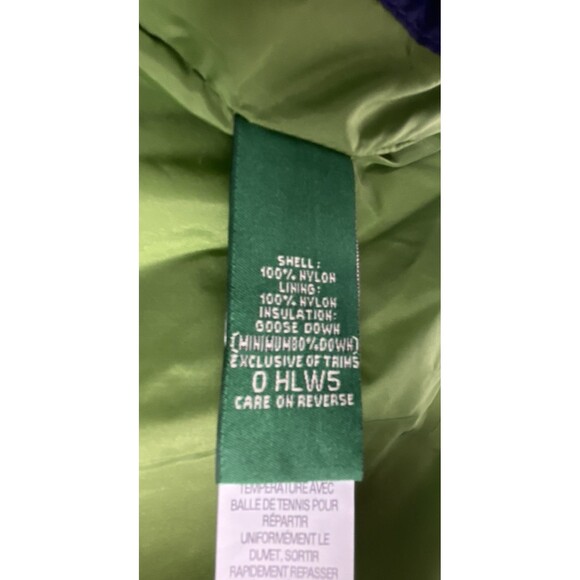 LL BEAN Jacket Youth Boys L 14-16 Goose Down Puffer Full Zip Pockets Ski Outdoor - Picture 14 of 16